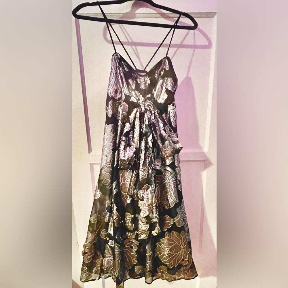 size 8 Calvin Klein silver and black PARTY dress.